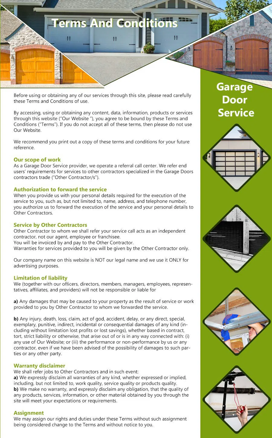 Galaxy Garage Door Service Troutdale, OR 503-405-4062 - terms5